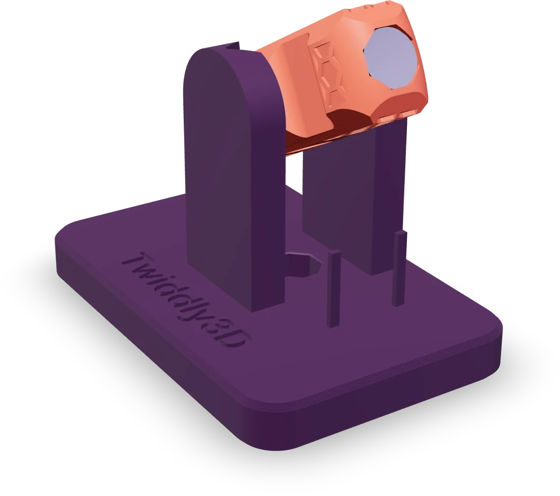 Click stand, rendered from the print file