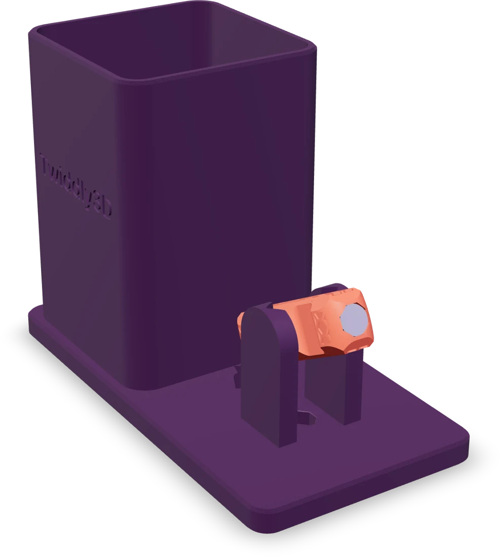 Pen cup, rendered from the print file