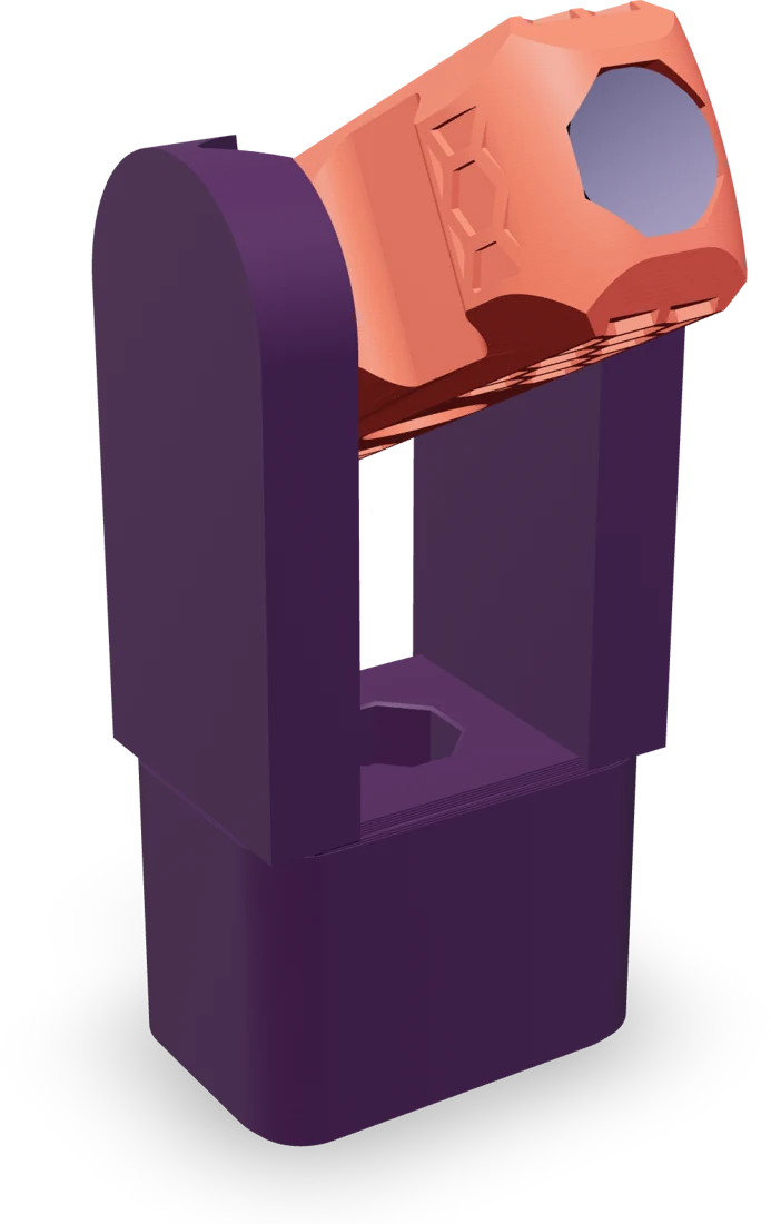Pen topper, rendered from the print file