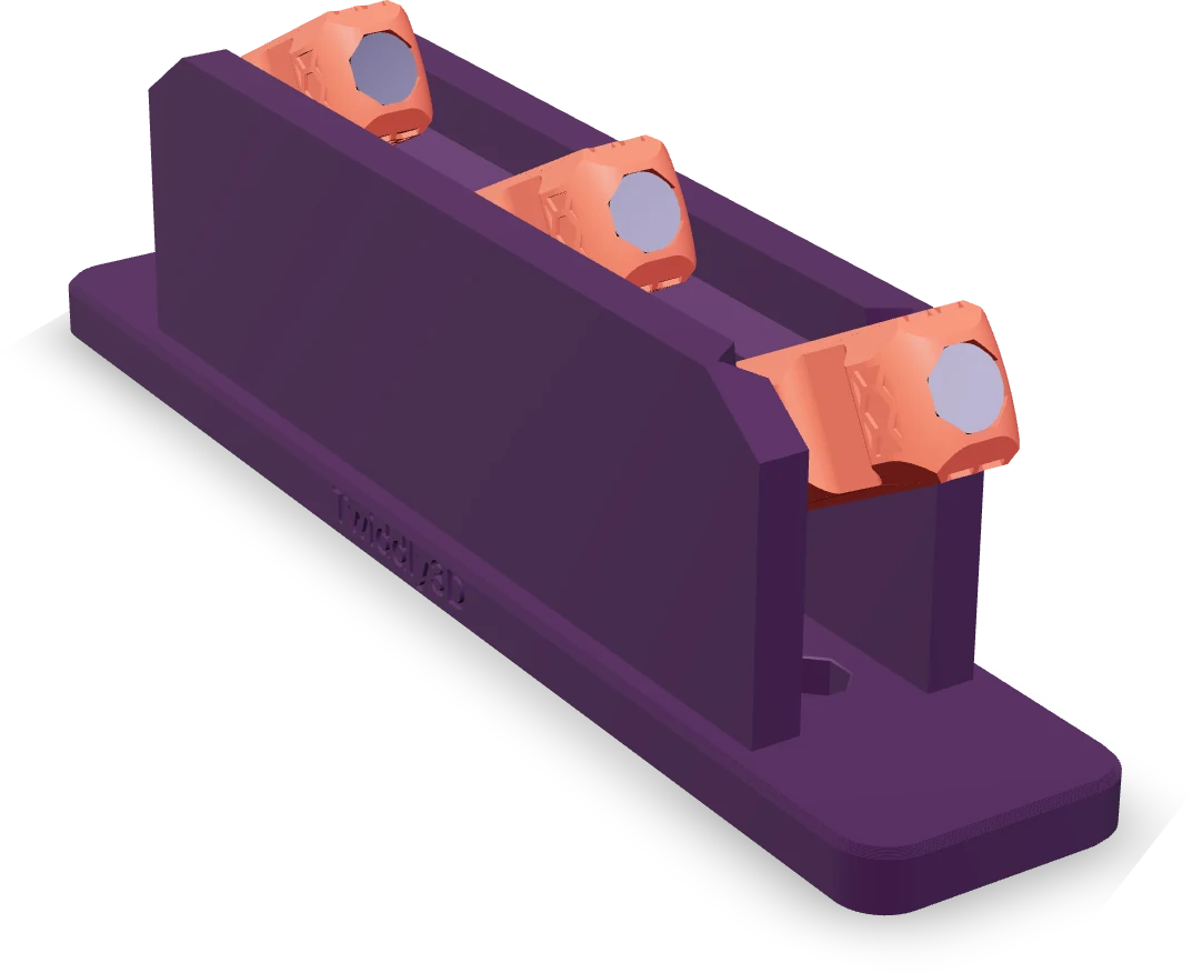 Rail slider, rendered from the print file